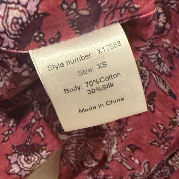 Xirena Lanie block print top in wild rose size XS - Picture 4 of 9